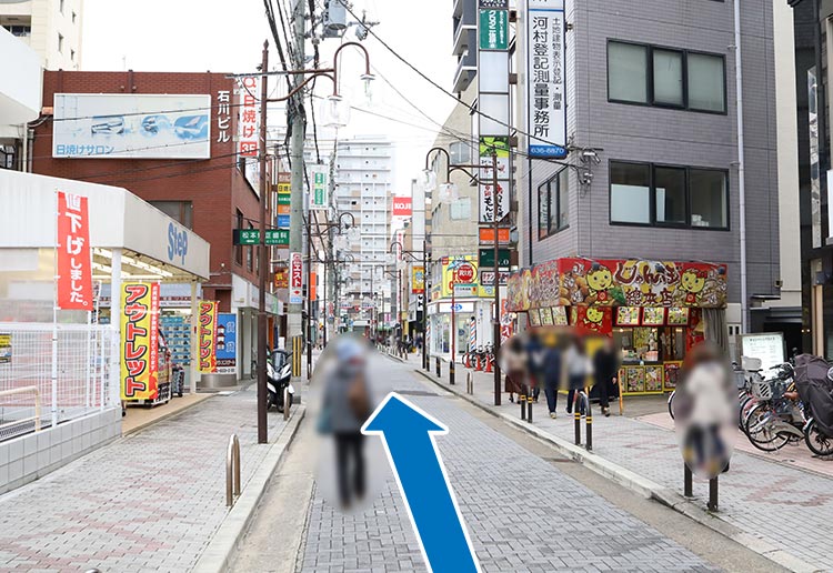 阪急東中央商店街をさらに直進